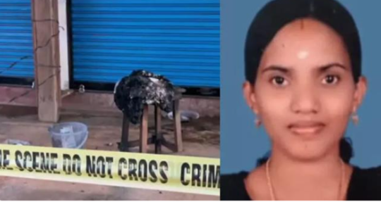 ത​മി​ഴ്നാ​ട് സ്വ​ദേ​ശി തി​ന്ന​ർ ഒ​ഴി​ച്ച് തീ​കൊ​ളു​ത്തി​യ യു​വ​തി മ​രി​ച്ചു
