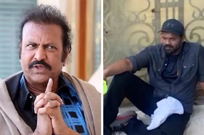 എനിക്ക് പോകാന്‍ വേറൊരിടമില്ല;മോഹന്‍ ബാബുവിന്റെ വീടിനുമുന്നില്‍ കുത്തിയിരുന്ന് മകൻ മഞ്ജു മനോജ്