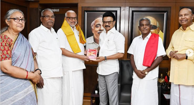 എം.​കെ. സ്റ്റാ​ലി​നു​മാ​യി കൂ​ടി​ക്കാ​ഴ്ച ന​ട​ത്തി എം.​എ. ബേ​ബി