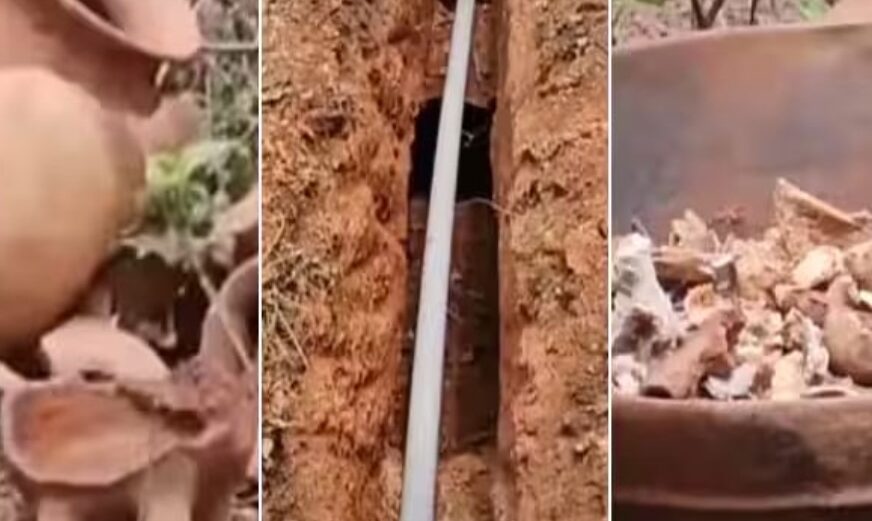 കാസർകോട് കുടിവെള്ള പദ്ധതിക്കായി മണ്ണ് കുഴിച്ചു; കണ്ടെത്തിയത് നാല് കാലുള്ള മൺപാത്രങ്ങളും അസ്ഥികളും