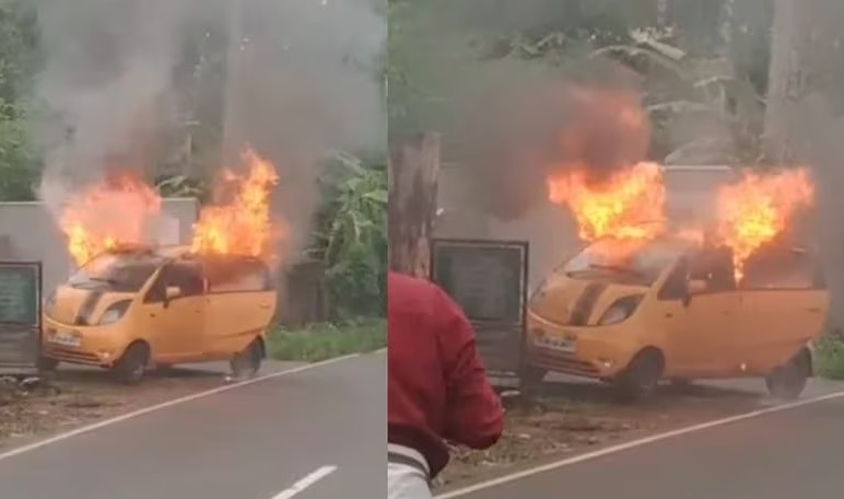 കൊല്ലത്ത് കാറിന് തീപ്പിടിച്ചു; ആർക്കും ആളപായം ഇല്ല