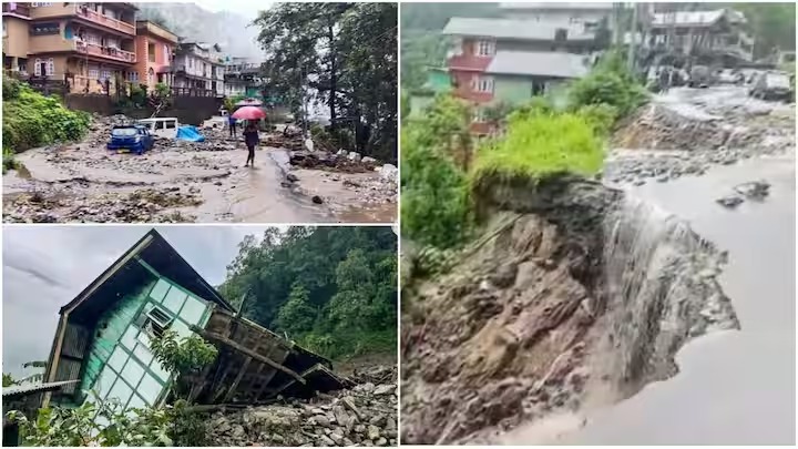 സിക്കിമിൽ മഴയും മണ്ണിടിച്ചിലും; പ്രളയത്തിൽ മരിച്ചവരുടെ എണ്ണം ഒൻപതായി