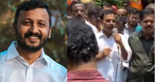 രാ​ഹു​ല്‍ മാ​ങ്കൂ​ട്ട​ത്തി​ലി​നെ​തി​രാ​യ കൊ​ല​വി​ളി പ്ര​സം​ഗം ; കേസെടുത്ത് പോലീസ്