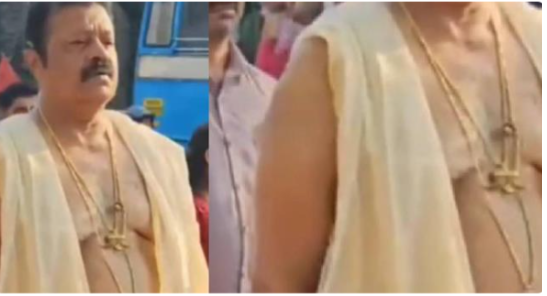 സു​രേ​ഷ് ഗോ​പി​യു​ടെ മാ​ല​യി​ൽ പു​ലി​പ്പ​ല്ല് ; ഡി​ജി​പി​ക്ക് പ​രാ​തി ന​ൽ​കി