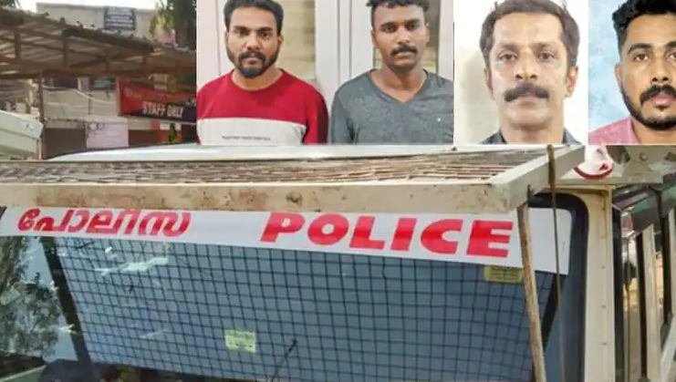അതിഥിത്തൊഴിലാളികളുടെ ക്യാമ്പിൽ കവർച്ച ; എക്സൈസ് ഉദ്യോഗസ്ഥരടക്കം നാലുപേർ പിടിയിൽ