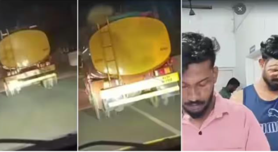 ക​ക്കൂ​സ് മാ​ലി​ന്യം നി​ക്ഷേ​പി​ക്കാ​നെ​ത്തി​യ ലോ​റി പി​ടി​കൂ​ടി