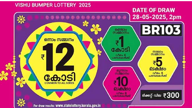 വിഷു ബമ്പർ നറുക്കെടുപ്പ് 28 ന്