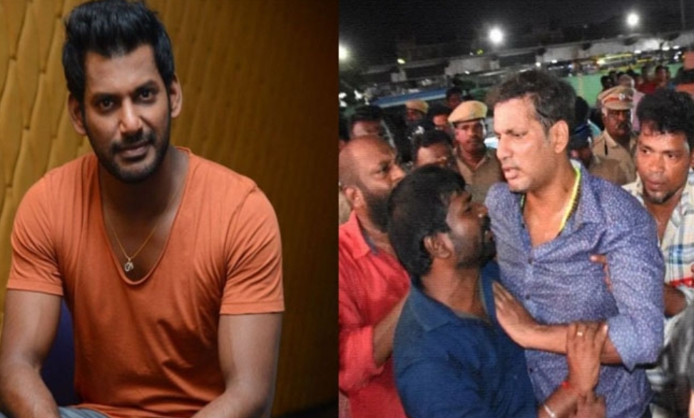 വേദിയിൽ കുഴഞ്ഞ് വീണ് നടൻ വിശാൽ; ആശങ്കയോടെ ആരാധകർ, ആരോഗ്യനില തൃപ്തികരം