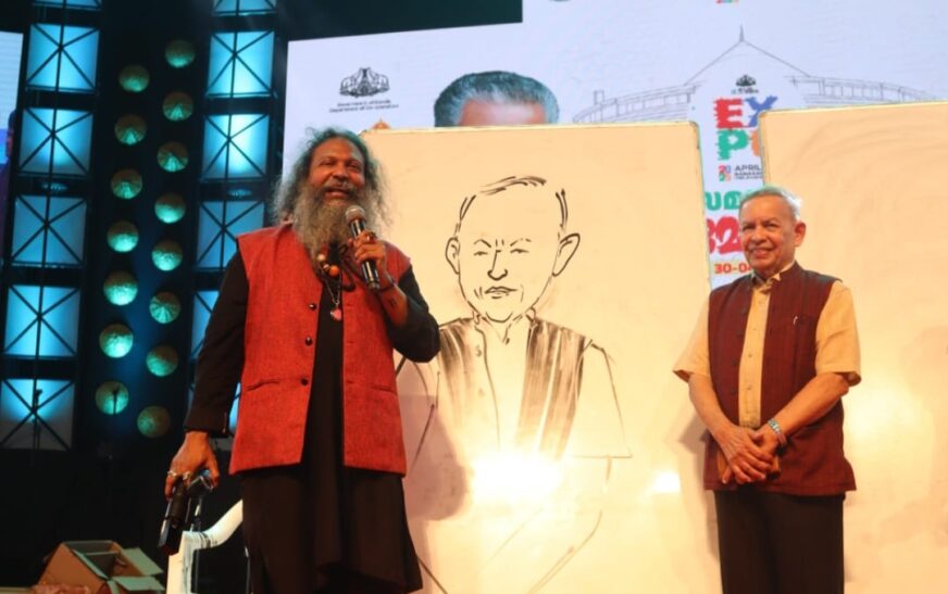 സഹകരണ എക്സ്പോയിൽ ‘ലഹരിയ്ക്കെതിരെ വരയുടെ ലഹരിയുമായി’ ഡോ. ജിതേഷ്ജിയുടെ ‘റാപ്ടൂൺ’ ത്രില്ലർ