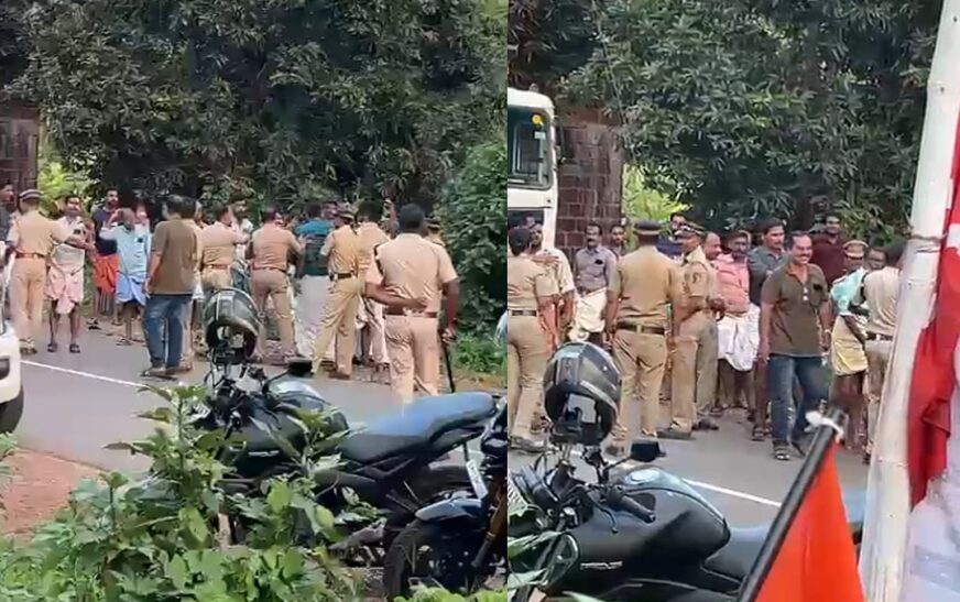 കോണ്‍ഗ്രസ് പ്രകടനത്തിലേക്ക് ഇരച്ചു കയറി സിപിഎം പ്രവര്‍ത്തകര്‍..കല്ലേറും കയ്യേറ്റവും, പരാതി…