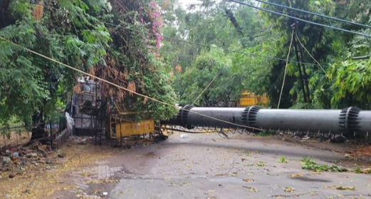 ഡ​ൽ​ഹി​യി​ൽ മൊ​ബൈ​ൽ ട​വ​ർ ത​ക​ർ​ന്നു​വീ​ണു