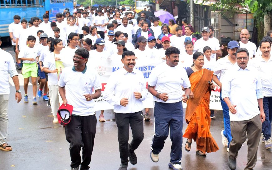 മയക്കുമരുന്നിനെതിരായ സന്ദേശവുമായി  കണ്ണൂരിൽ ഒളിമ്പിക് റണ്‍