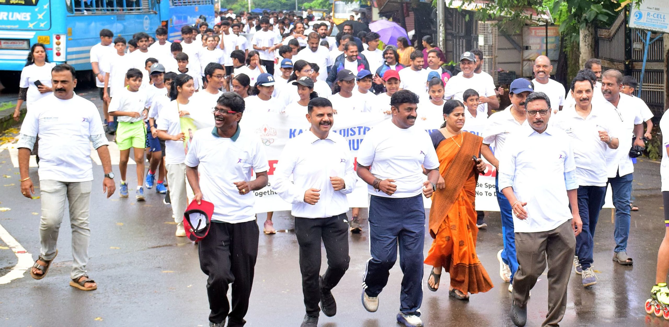 മയക്കുമരുന്നിനെതിരായ സന്ദേശവുമായി  കണ്ണൂരിൽ ഒളിമ്പിക് റണ്‍
