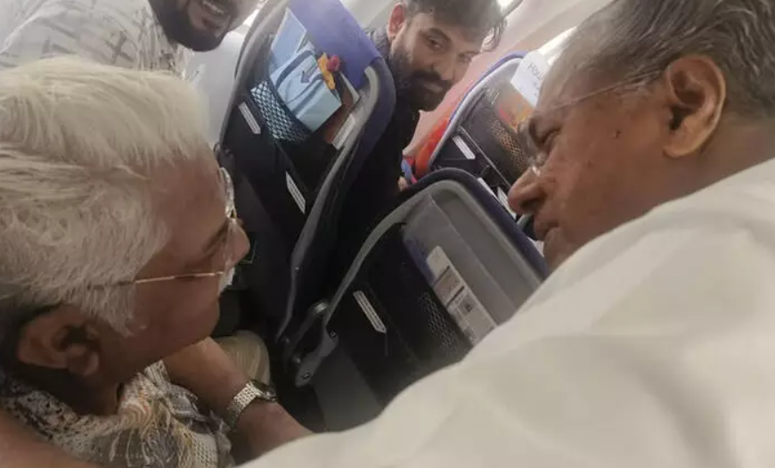 നടൻ ജഗതി ശ്രീകുമാറിനൊപ്പമുള്ള ചിത്രം പങ്കുവെച്ച് മുഖ്യമന്ത്രി