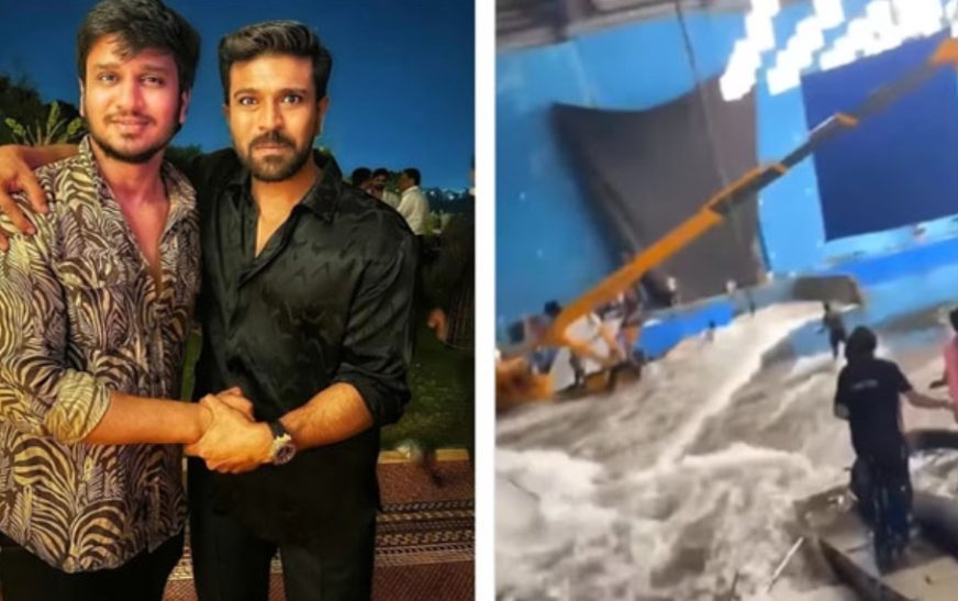 രാം ചരൺ സിനിമയുടെ ഷൂട്ടിംഗ് സെറ്റിൽ വാട്ടർ ടാങ്ക് പൊട്ടിത്തെറിച്ചു