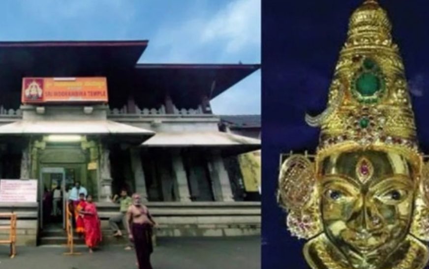 മൂകാംബികയ്ക്ക് ഭക്തന്റെ കാണിക്ക, രത്നങ്ങളും പവിഴങ്ങളും പതിച്ച ഒന്നേകാൽക്കോടിയുടെ തിരുമുഖം സമർപ്പിച്ചു