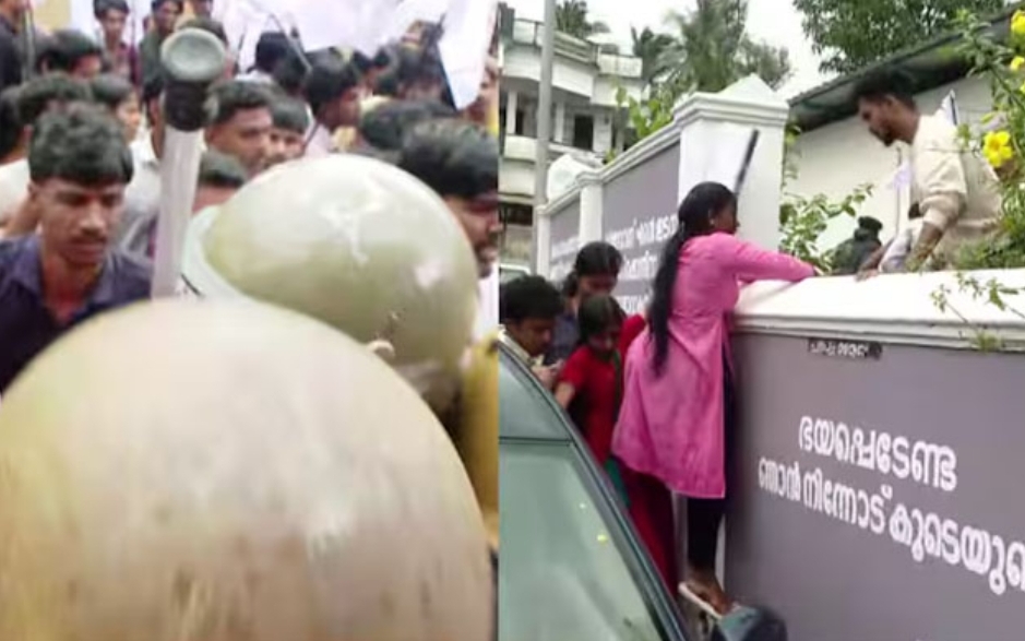 ഒൻപതാം ക്ലാസുകാരി തൂങ്ങി മരിച്ച സംഭവം; സെൻ്റ് ഡൊമിനിക് കോൺവെൻ്റ് സ്കൂളിലേക്ക് നടത്തിയ മാർച്ചിൽ സംഘർഷം