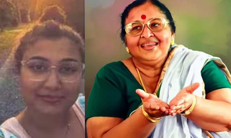 മുത്തശിയുമായുള്ള മുഖസാദൃശ്യം പങ്കുവെച്ച് വിസ്മയ മോഹന്‍ലാല്‍