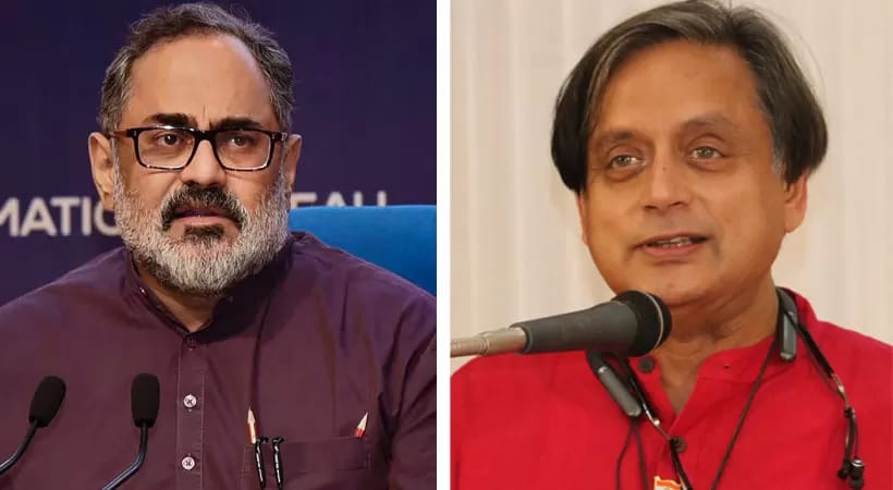 തരൂര്‍ ബിജെപിയിലേക്കോ; അഭ്യൂഹത്തിന് മറുപടിയുമായി രാജീവ് ചന്ദ്രശേഖർ 
