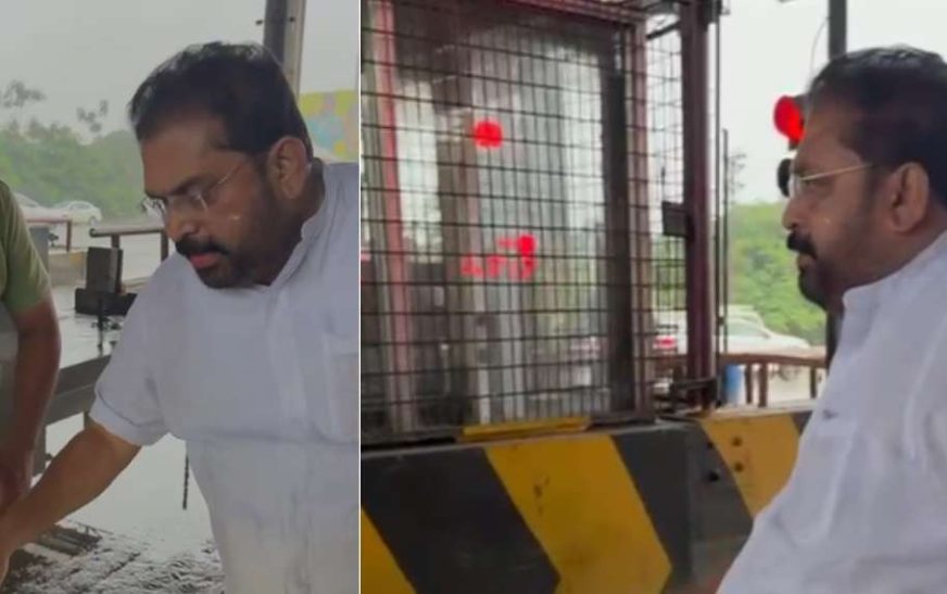 ടോൾ ബൂത്തിൽ വ്യവസായിയുടെ പ്രതിഷേധം