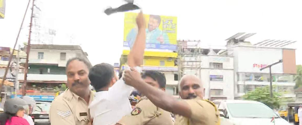 കണ്ണൂരില്‍ ഗവര്‍ണര്‍ രാജേന്ദ്ര ആര്‍ലേക്കര്‍ക്കെതിരെ കരിങ്കൊടി വീശി കെഎസ്‌യു പ്രവര്‍ത്തകര്‍