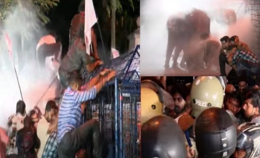 കേരള സർവകലാശാല രജിസ്ട്രാറുടെ സസ്പെൻഷൻ; രാജ്ഭവനിൽ എസ്എഫ്ഐ, ഡിവൈഎഫ്ഐ പ്രതിഷേധം