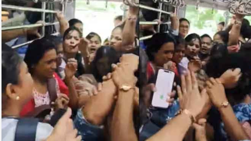 വനിതാ കമ്പാർട്ട്‌മെൻ്റിനുള്ളിൽ കൂട്ടത്തല്ല്