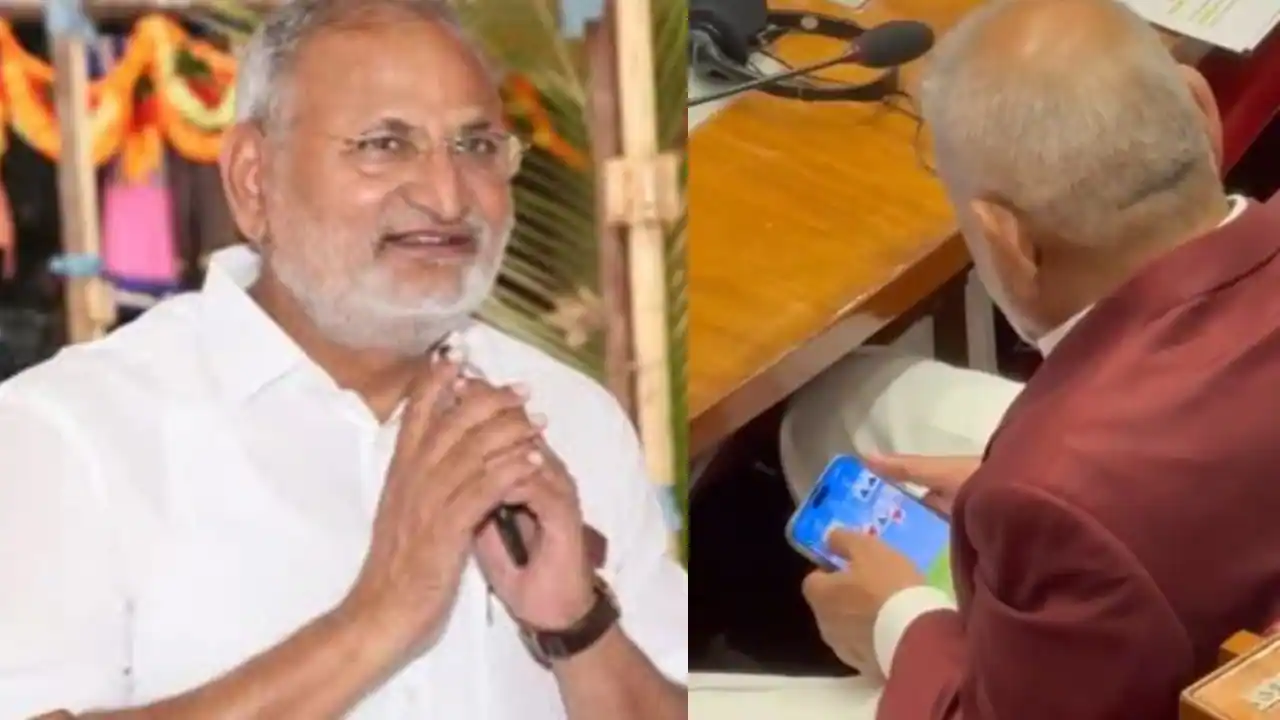 നിയമസഭയിൽ ‘ജംഗ്ലീ റമ്മി’ കളിച്ച് മഹാരാഷ്ട്രയിലെ കൃഷിമന്ത്രി: വൻവിവാദം