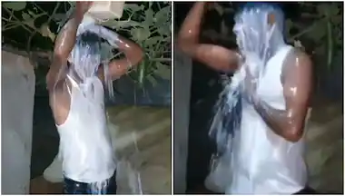 വിവാഹമോചനത്തിന് പിന്നാലെ 40 ലിറ്റർ പാലിൽ കുളിച്ച് യുവാവിൻറെ ആഘോഷം