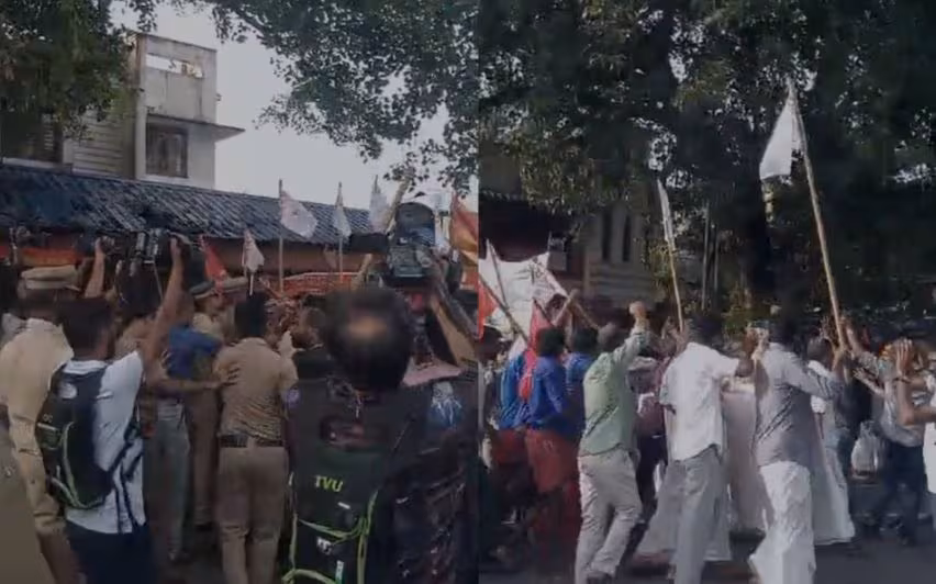 പാലക്കാട്ട് കൃഷിമന്ത്രിക്കെതിരേ കർഷക കോൺഗ്രസ് പ്രതിഷേധം
