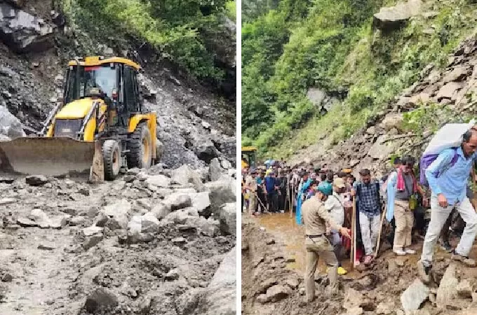 മഴ: ഉത്തരാഖണ്ഡിൽ കനത്ത നാശനഷ്ടം ചാർ ധാം യാത്ര നിർത്തിവച്ചു