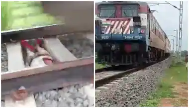 റെയിൽവേ ട്രാക്കിൽ പ്രായപൂർത്തിയാകാത്ത കുട്ടികളുടെ അപകടകരമായ റീൽ ചിത്രീകരണം