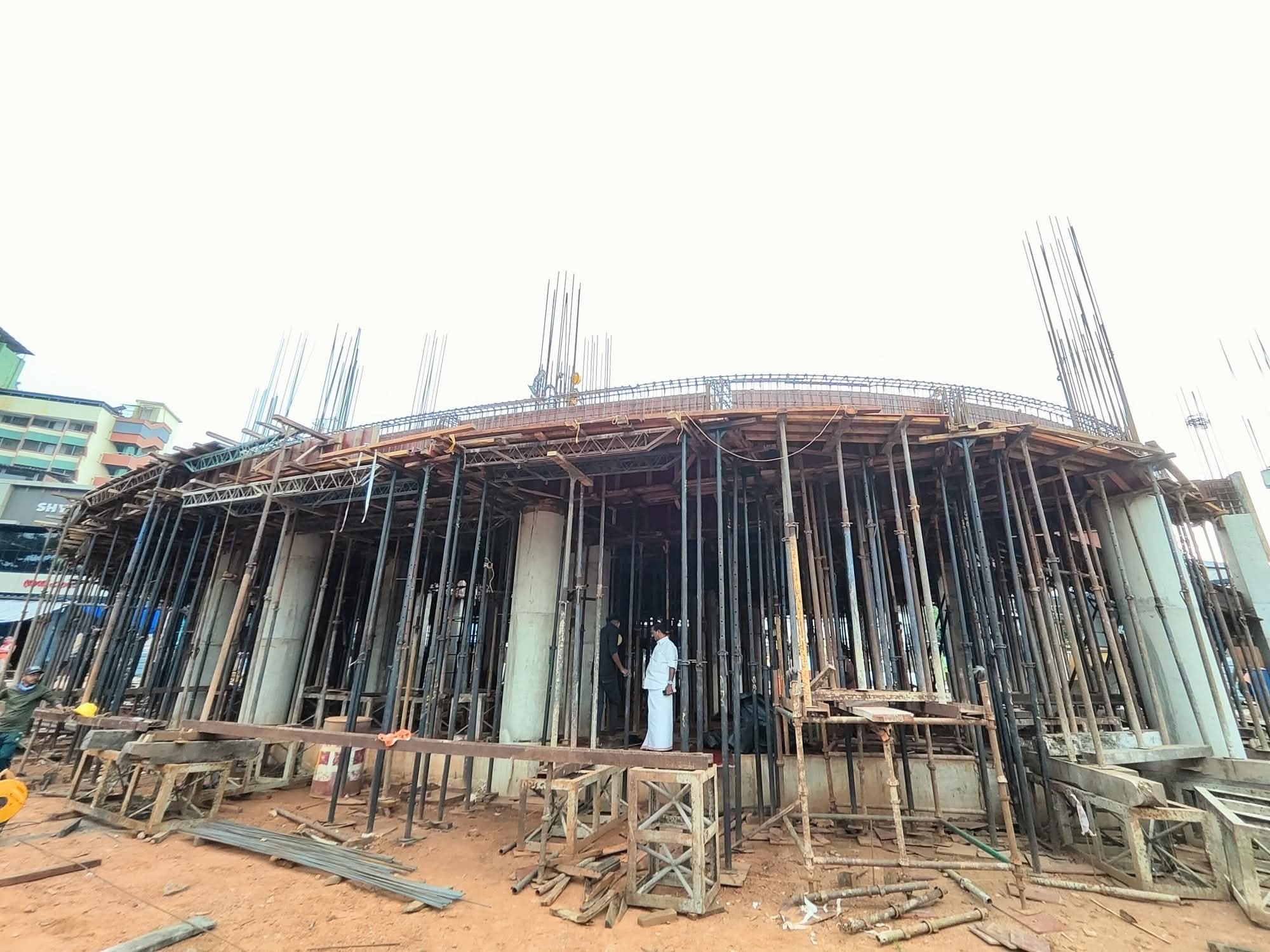 ചങ്ങനാശേരി കെ.എസ്.ആർ.ടി.സി. ബസ് സ്റ്റാൻഡിന്റെ നിർമാണം പുരോഗമിക്കുന്നു