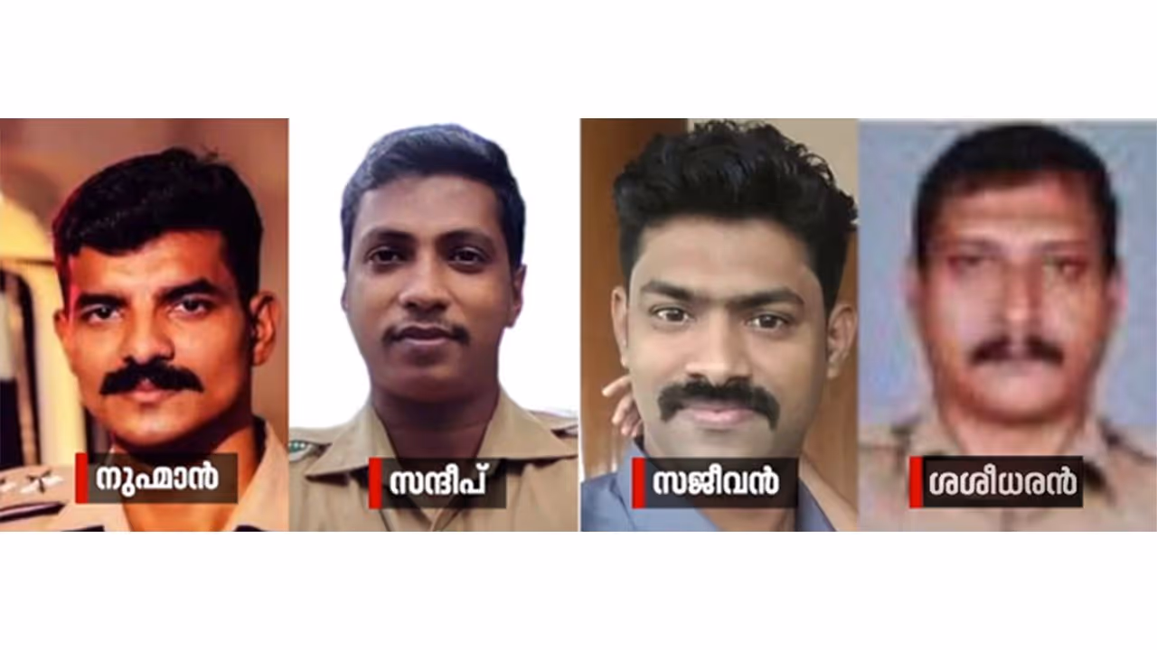 യൂത്ത് കോണ്‍ഗ്രസ് നേതാവിനെ മർദ്ദിച്ച കേസ്;  നാല് പോലീസുകാരെയും സസ്പെൻഡ് ചെയ്തു