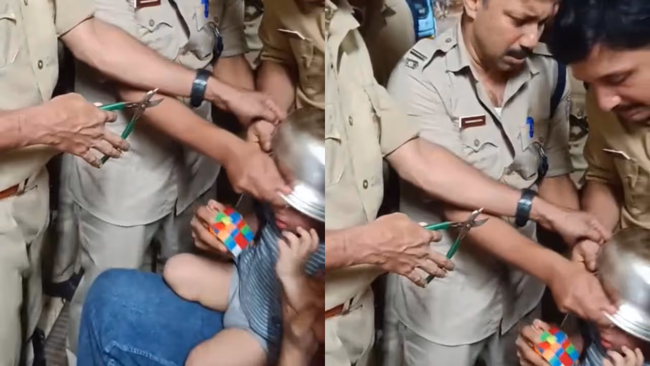 കളിക്കുന്നതിനിടെ അലൂമിനിയം പാത്രം തലയില്‍ കുടുങ്ങി; രണ്ട് വയസ്സുകാരന് രക്ഷക്കാരായി അഗ്നിരക്ഷാസേന