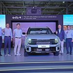 Gwanggu Lee, MD & CEO, Kia India along with Kia India Management for the All-New Seltos Production Roll-out Ceremony at Anantapur Plant